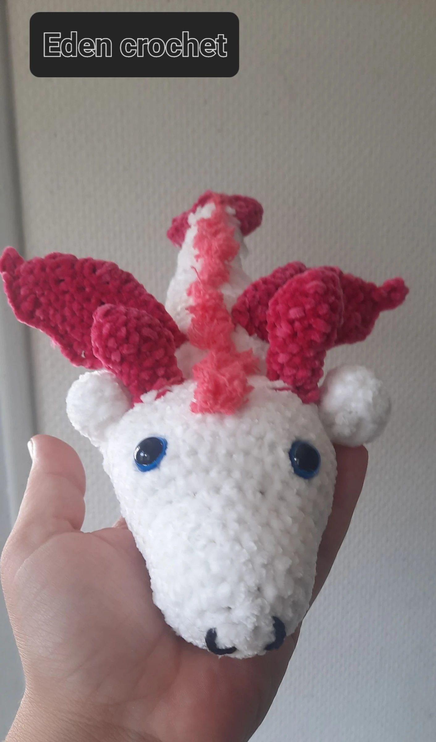 Dragon Céleste – Peluche au crochet artisanale – Pièce unique